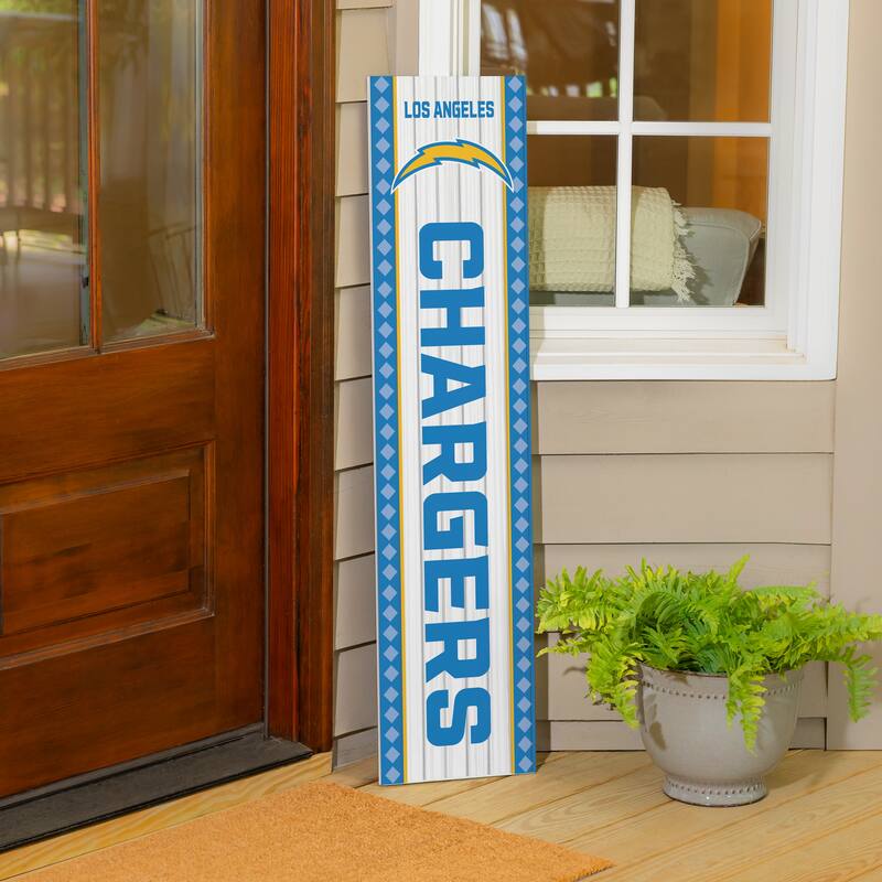 47" Double Sided Seasonal Porch Leaner, Los Angeles Chargers - 47" x 11.25"