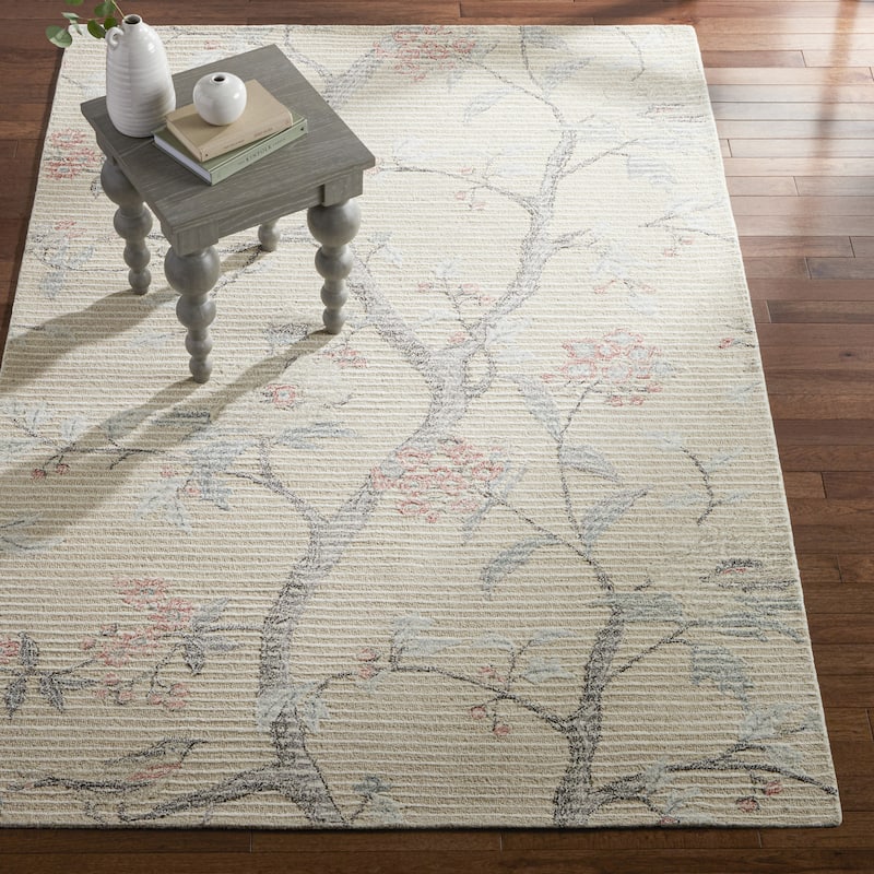 Lillian Lillian August Luisa Eloise French Country Floral Area Rug, Cream/Blue/Blush