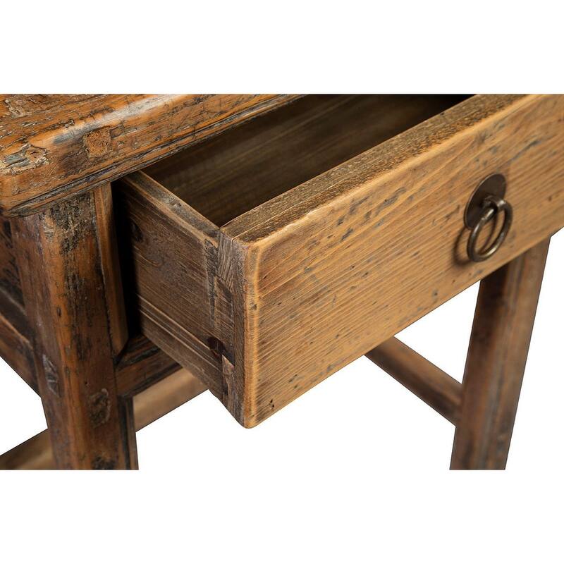 Sampson Reclaimed Pine Side Table, Antique