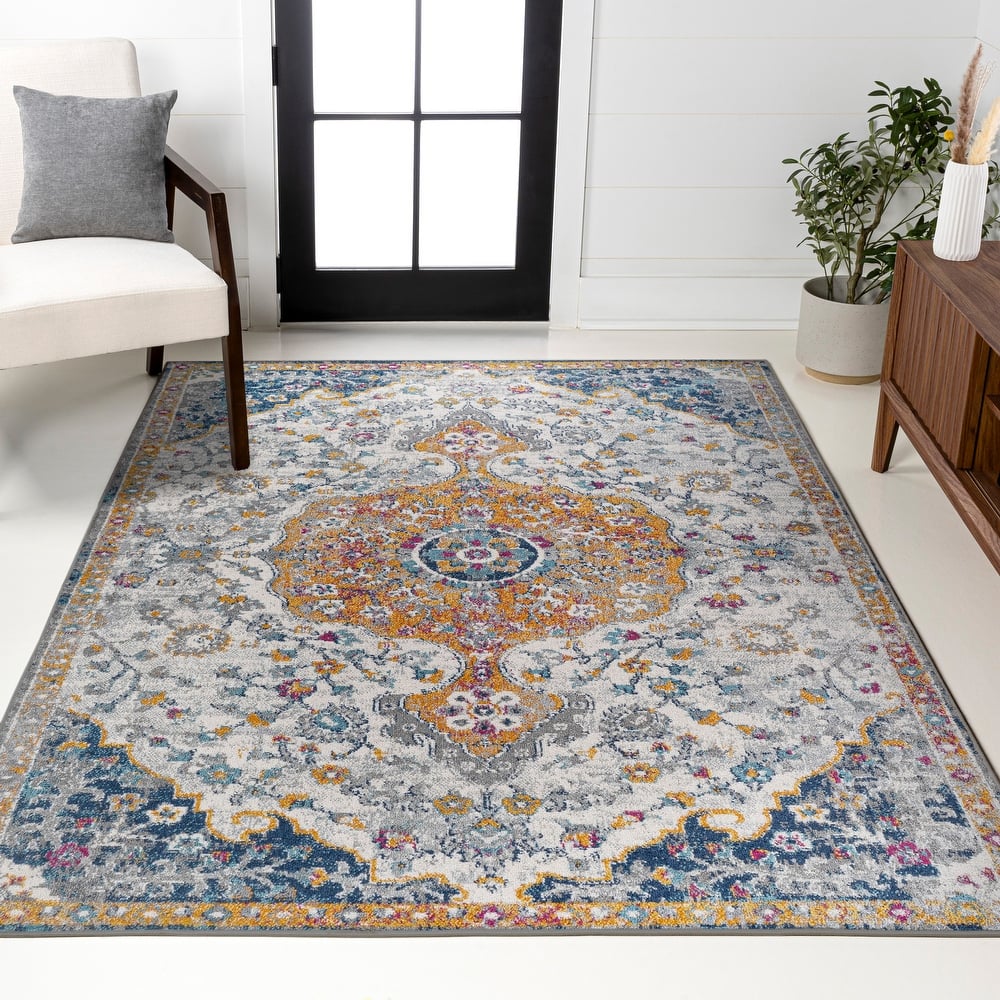 JONATHAN Y Indhira Ornate Boho Medallion Area Rug