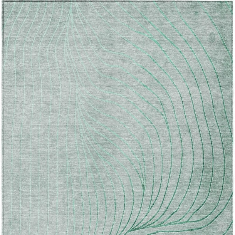 HomeRoots Abstract Transitional Rectangle Outdoor Rug