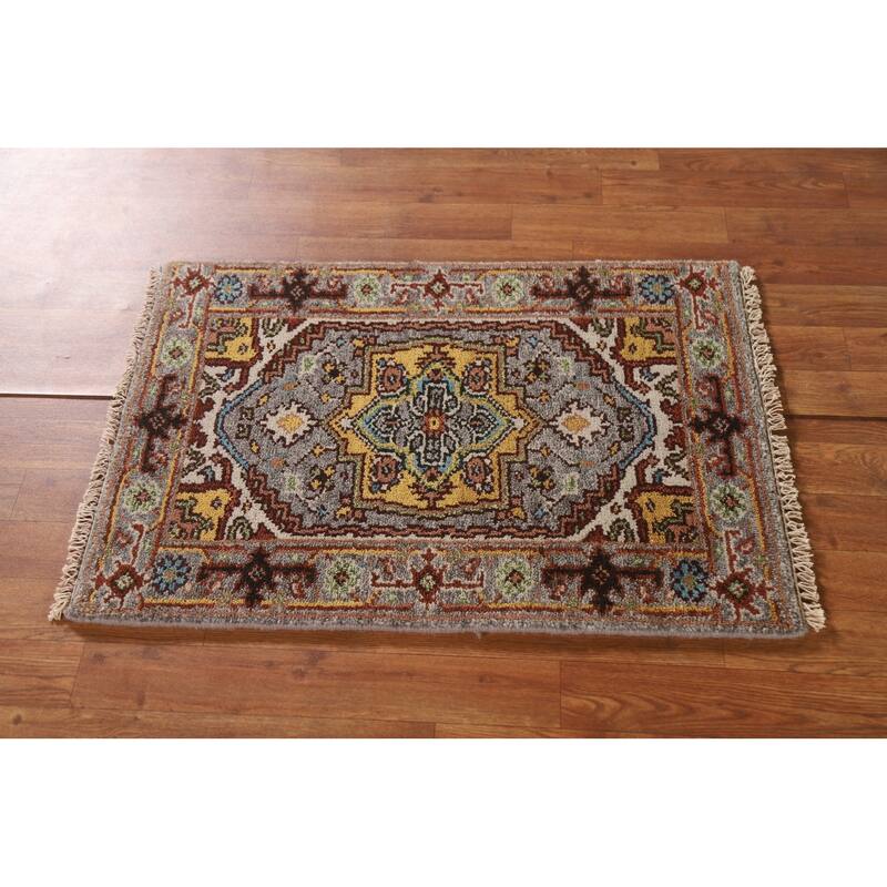 Gray Heriz Serapi Oriental Rug Handmade Wool Carpet - 2'0"x 3'0"