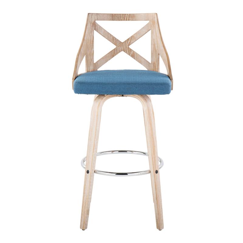 The Gray Barn Charlotte 30" Fixed-Height Bar Stool with Bent Wood Legs (Set of 2)