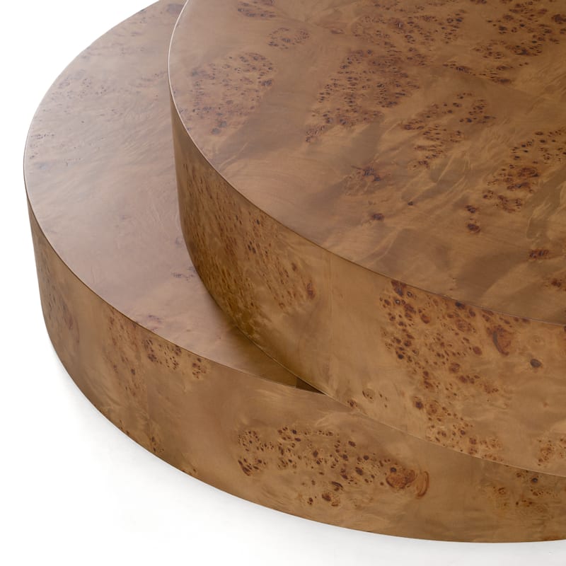 Modrest Ely Modern Faux Burl Coffee Table