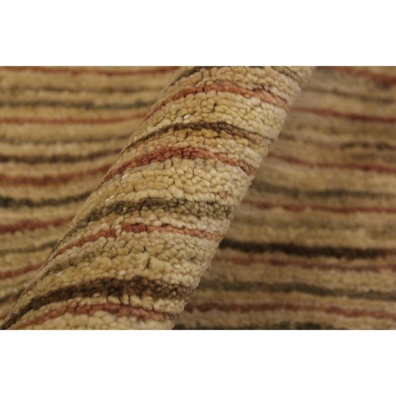 Boho Earthline Gabbeh Hand Knotted Wool Area Rug