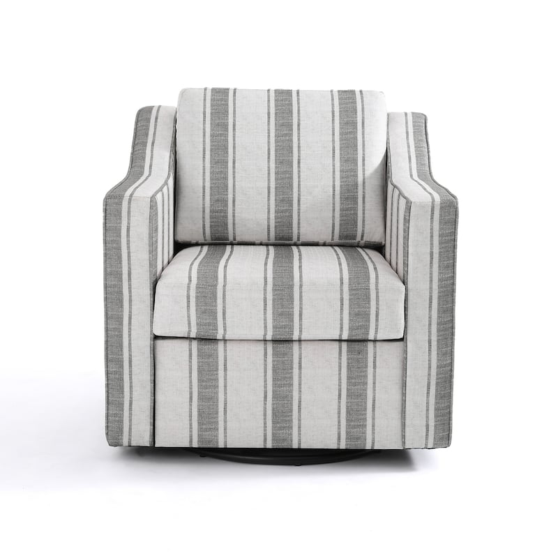 30" W Modern Accent Swivel Chair Comfy Upholstered Armchair Set of 2