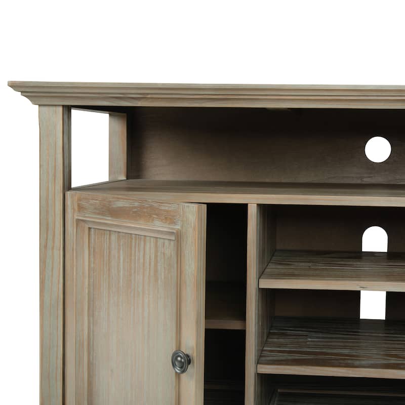 WYNDENHALL Halifax 54 inch Wide Solid Wood Transitional TV Stand - 54'' W x 18.9'' D x 31.9'' H