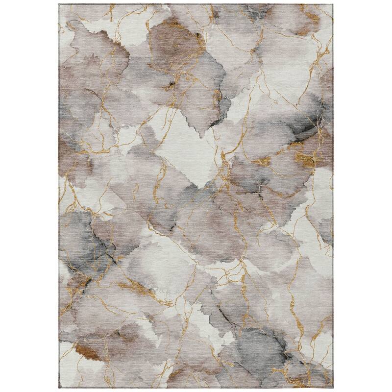 Machine Washable Indoor/ Outdoor Modern Brighton Chantille Rug