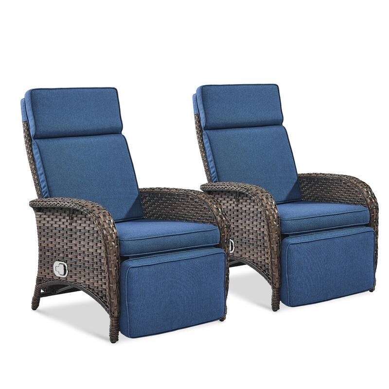 Pocassy Swivel Reclining Chair Lounge Chair with Adjustable Backrest