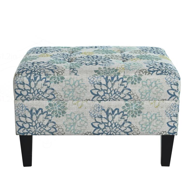 Versatile Ottoman with Cushioned Comfort and Stylish Birch Legs