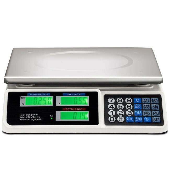 Taylor Mechanical Kitchen Weighing Food Scale Weighs up to 11lbs, Measures  in Grams and Ounces, Black and Silver