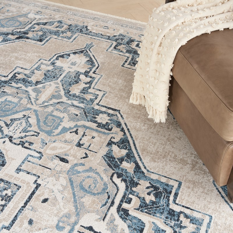 Nourison Geneva Traditional Bordered Area Rug.