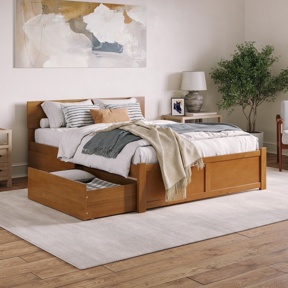 Orlando Platform Bed with Footboard and Storage Drawers
