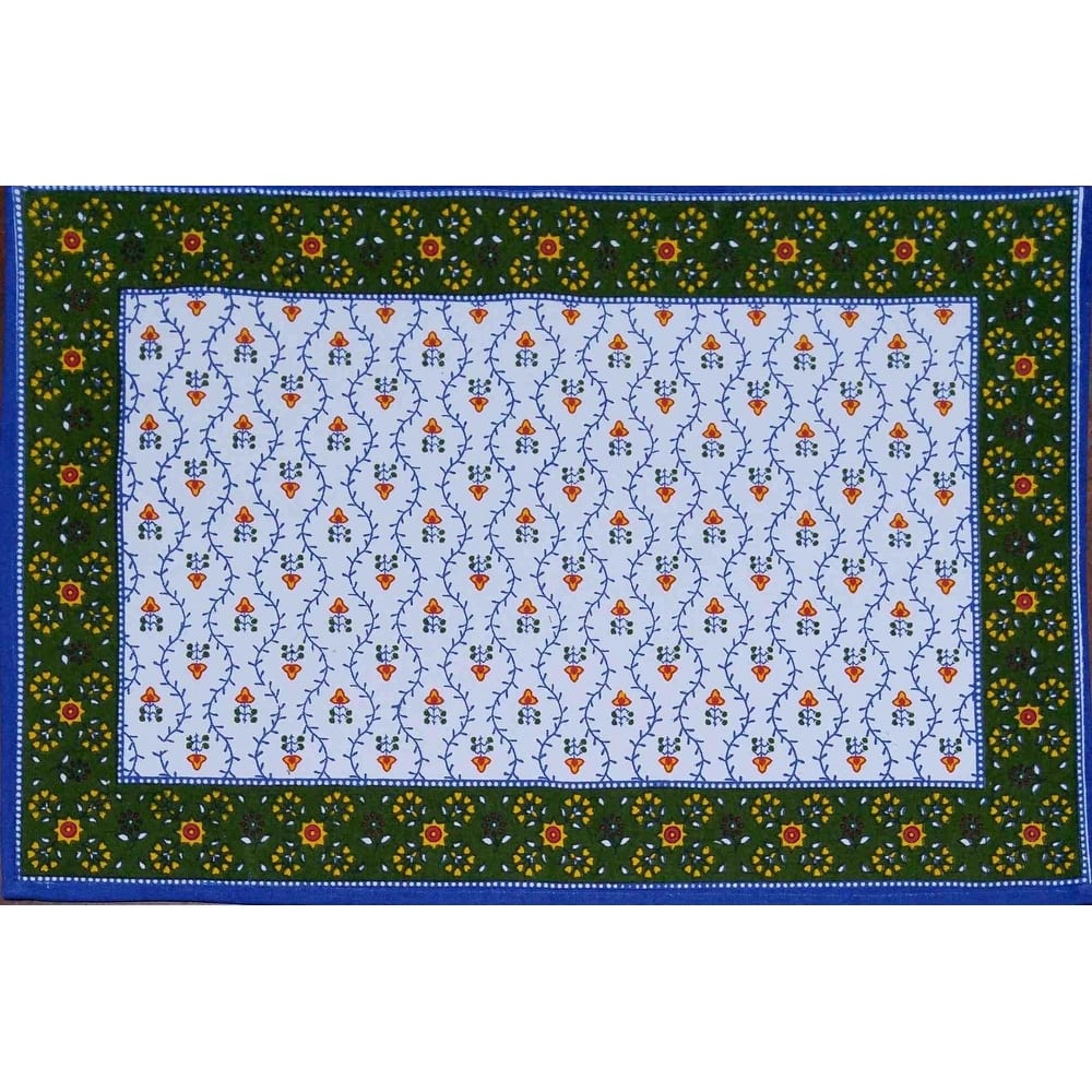 Exquisite Floral Vine Cotton Tablecloth Collection