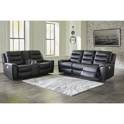 Signature Design by Ashley Warlin Black 2-Piece Upholstery Package - 90"W x 41"D x 40"H