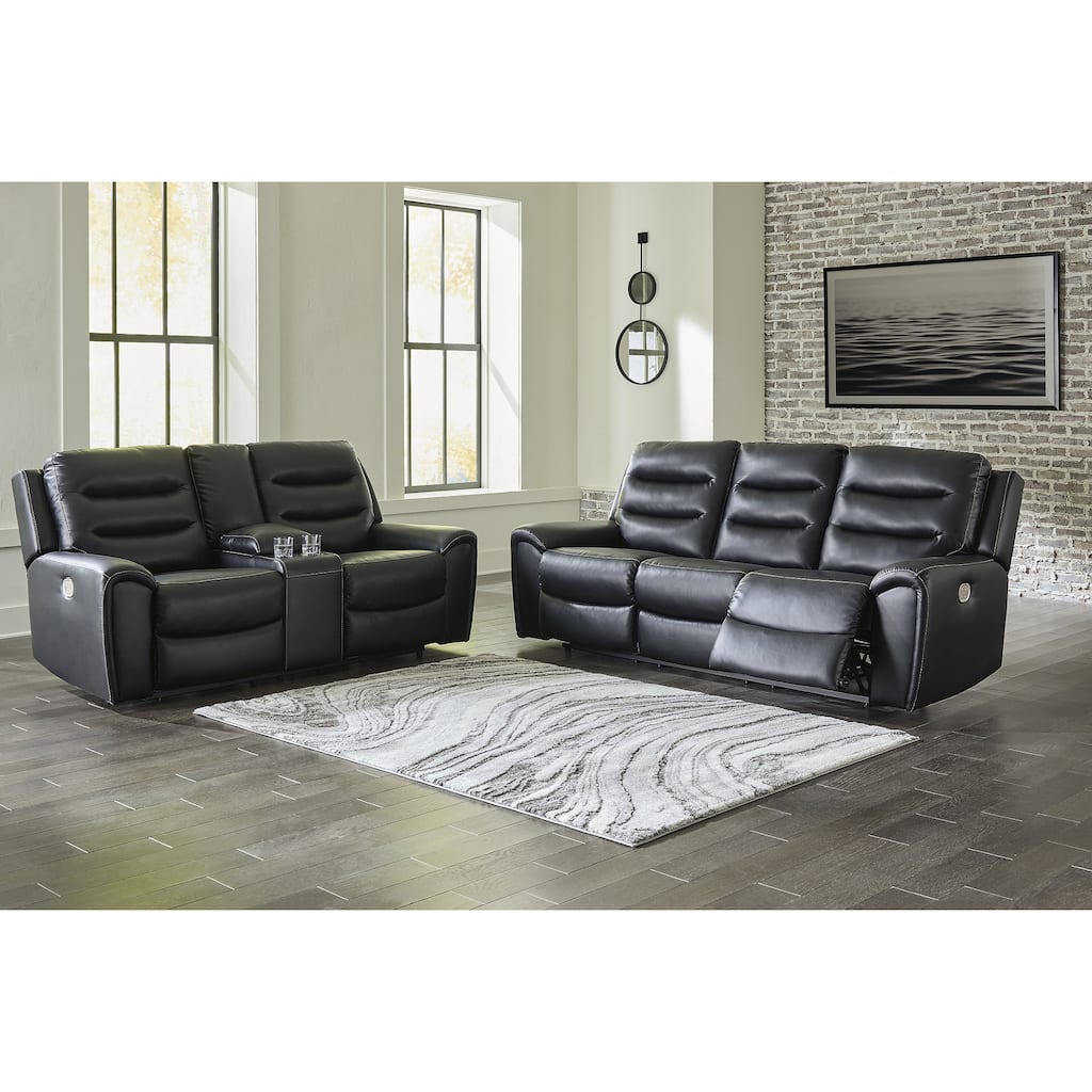Signature Design by Ashley Warlin Black 2-Piece Upholstery Package - 90"W x 41"D x 40"H