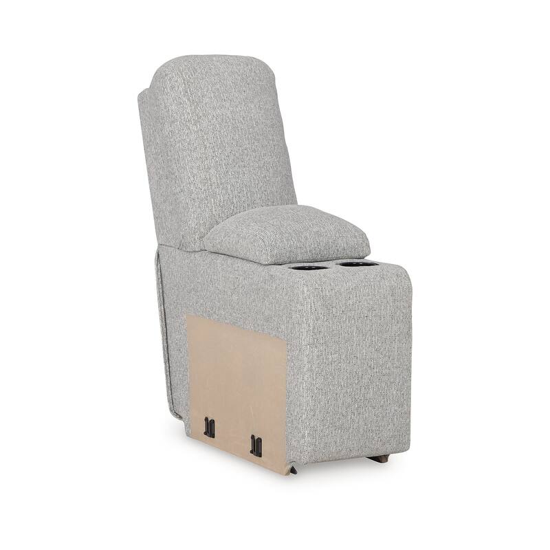 Signature Design by Ashley Acklen Place Light Gray 3-Piece Power Reclining Sectional Sofa with Chaise - 94" W x 70" D x 40" H