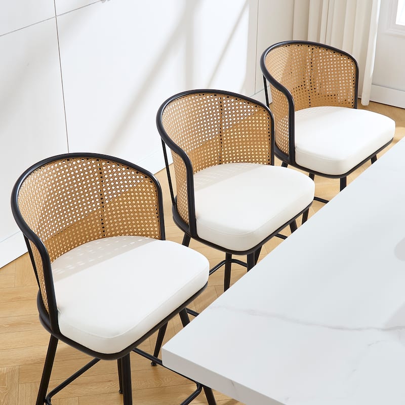 26"/29" Rattan Upholstered Bar Stool /Counter Stools Set of 2/3/4