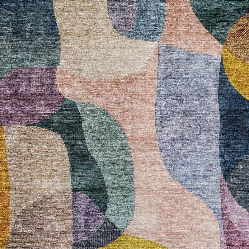 HomeRoots Abstract Transitional Rectangle Outdoor Rug