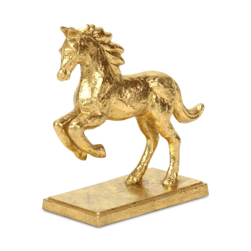 Golden Rearing Horse Tabletop Decoration - 7.25"