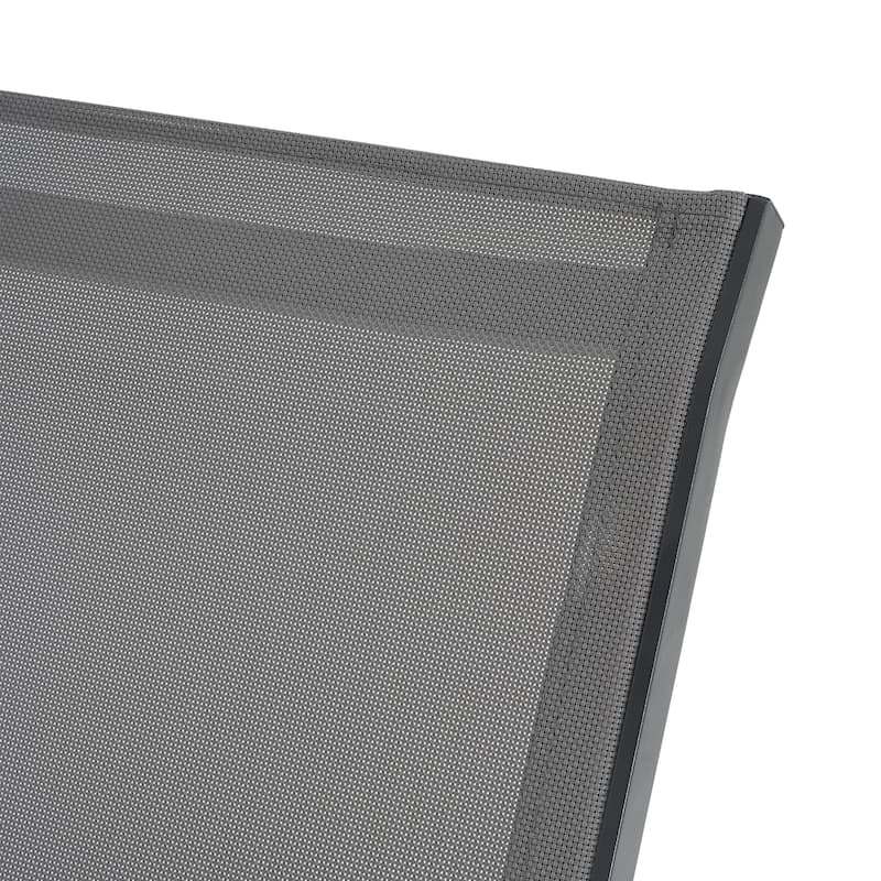 Waterloo Outdoor Mesh and Aluminum Chaise Lounge with Side Table (Set of 4) by Christopher Knight Home