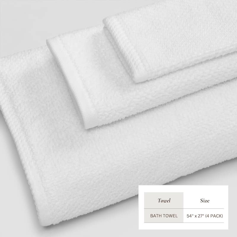 100% Cotton Acacia Collection Ultra Absorbant Popcorn Bath Towels