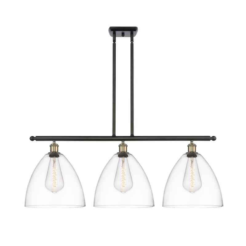 Innovations Lighting 516-3I-14-39 Bristol Linear Bristol 3 Light 39" - Black Antique Brass / Clear