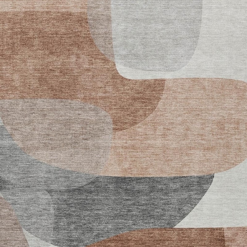 HomeRoots Abstract Transitional Rectangle Outdoor Rug