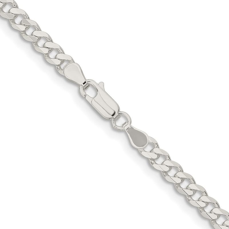 Curata 925 Sterling Silver 4.5mm Curb Chain Necklace for Men