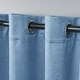 preview thumbnail 28 of 39, ATI Home Oxford Textured Sateen Room Darkening Blackout Grommet Top Curtain Panel Pair