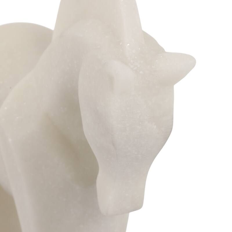 Resin Decorative Object Contemporary Horse Statue - 12" White - 12.25"