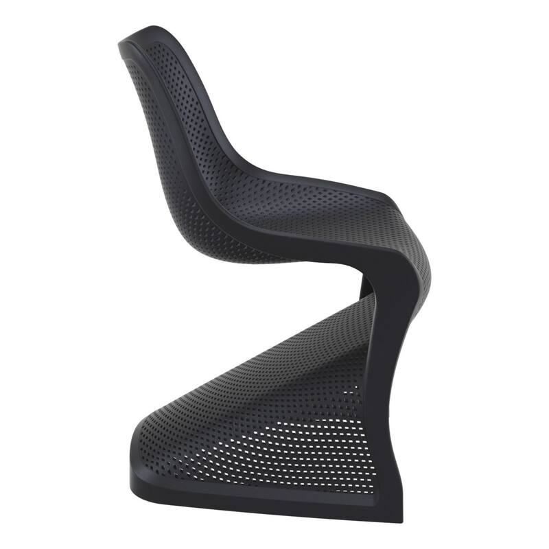 33.5" Black Outdoor Patio Dining Chair