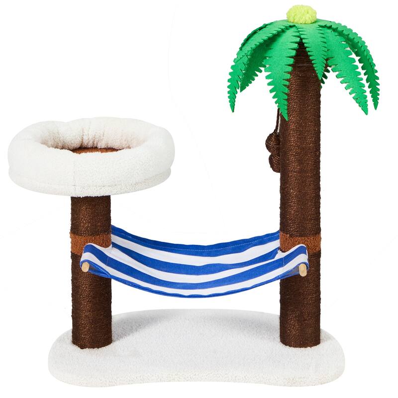 EROMMY Cat Tree – Multi-Level Cat Tower with Sisal Scratching Posts & Swing Ball, Modern Cat Furniture for Indoor Cats