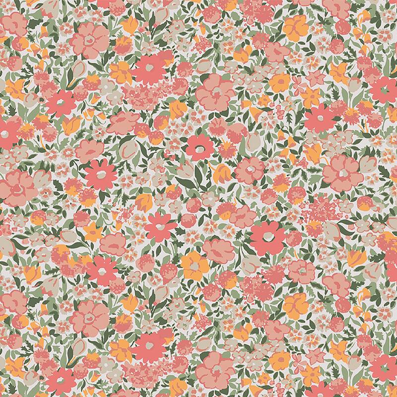 Laura Ashley Loveston Coral Pink Wallpaper