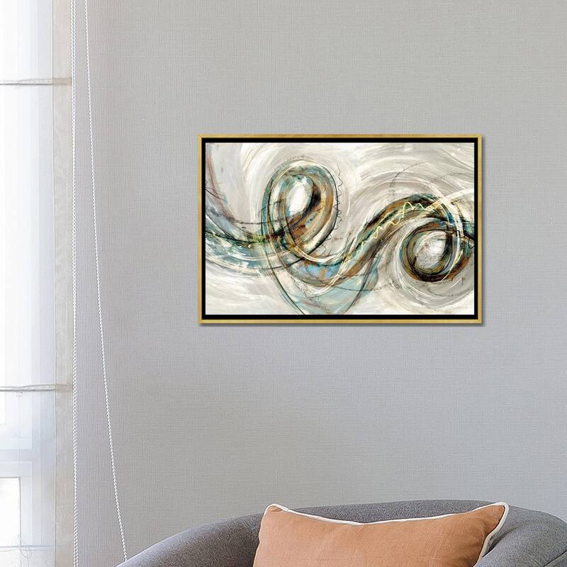 iCanvas "Swirly Whirly II" by PI Studio Framed Canvas Print