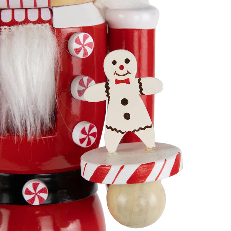Peppermint Candy Nutcracker Christmas Figure - 15" - Red and Green