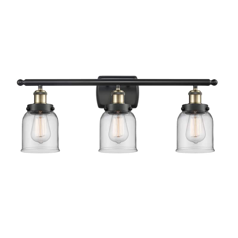 Innovations Lighting 916-3W-12-26 Bell Vanity Bell 3 Light 26" Wide - Black Antique Brass / Clear