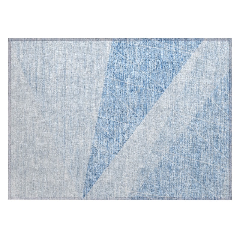 Machine Washable Indoor/ Outdoor Chantille Modern Prism Rug