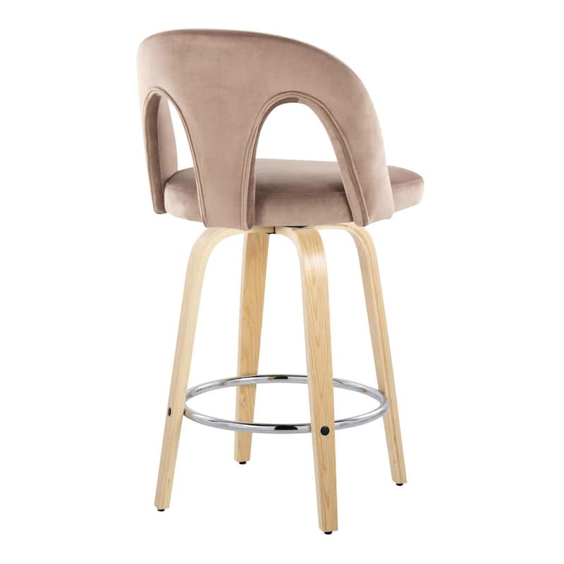 Ava Upholstered 26" Fixed-Height Counter Stool - Set of 2