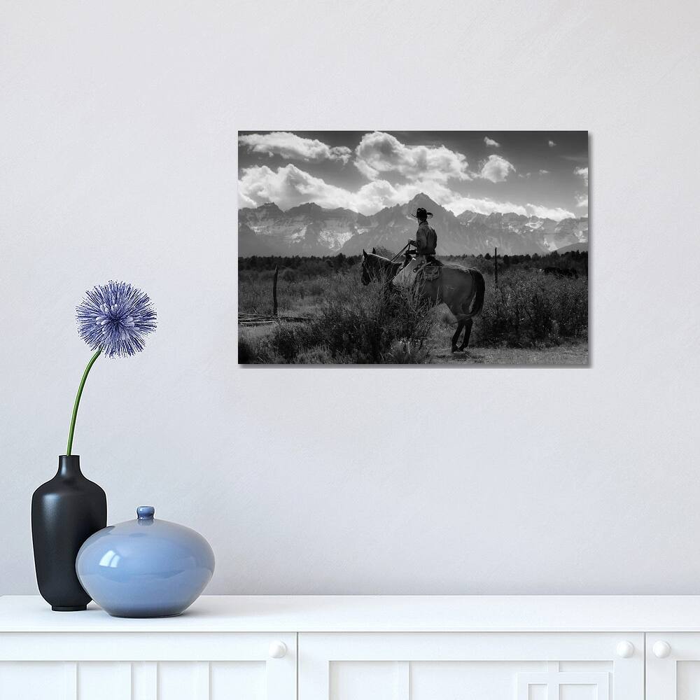 iCanvas "Lone Cowboy, San Juan Mountains, Rocky Mountains, Colorado" by Panoramic Images Canvas Print