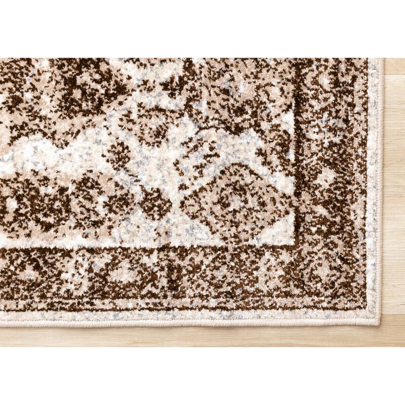 Covington Collection - Brown/Beige/Cream Classic Area Rug