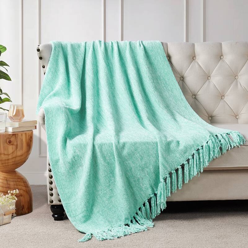 Crystal Chenille Knitted Throw