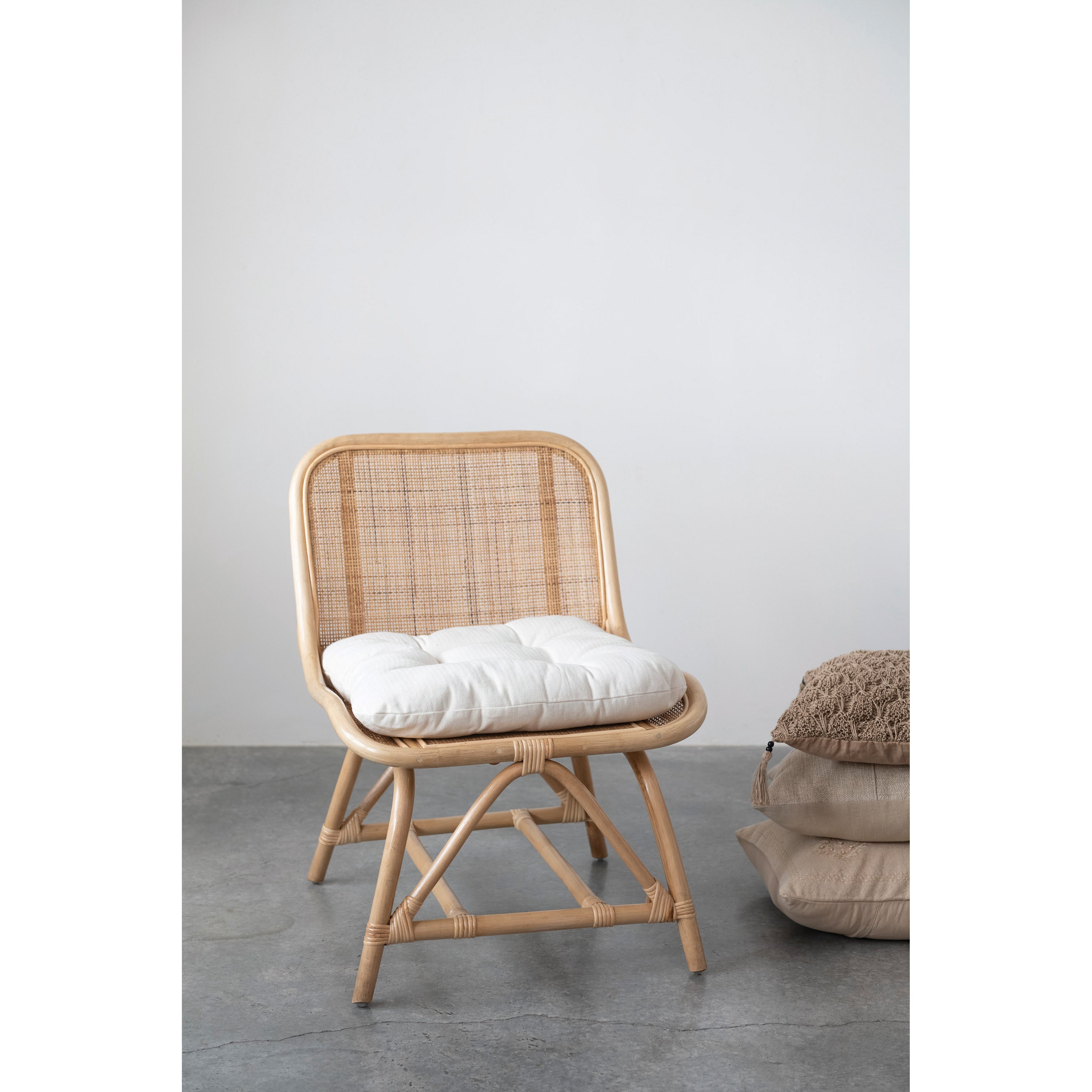 Hand Woven Rattan Chair with Cushion On Sale Bed Bath Beyond