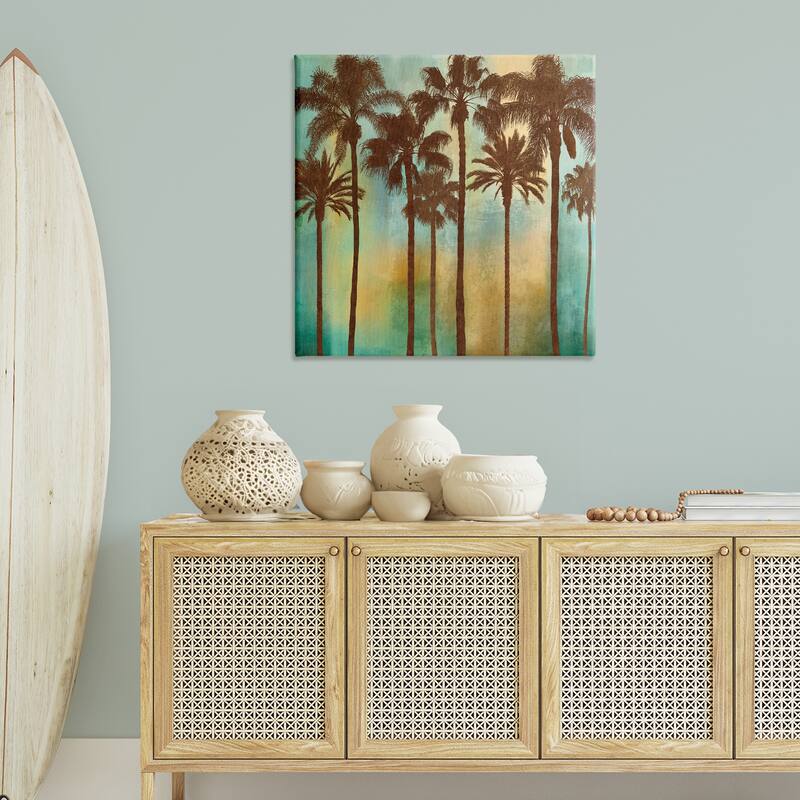 Stupell Looming Palms on Gradient Canvas Wall Art Design By John Seba