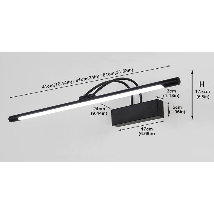 Modern 1-Light Bathroom Linear LED Vanity Lighting Fixture