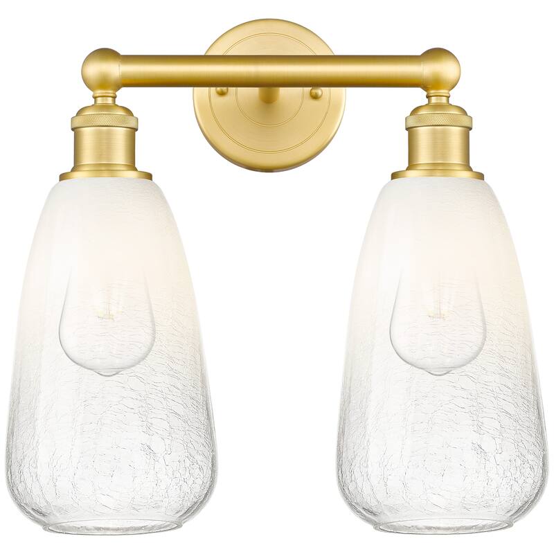 Innovations Lighting Endless Possibilities Edison - Brookhaven Almond - 2 Light 15" Bath Vanity Light - Satin Gold/Opal