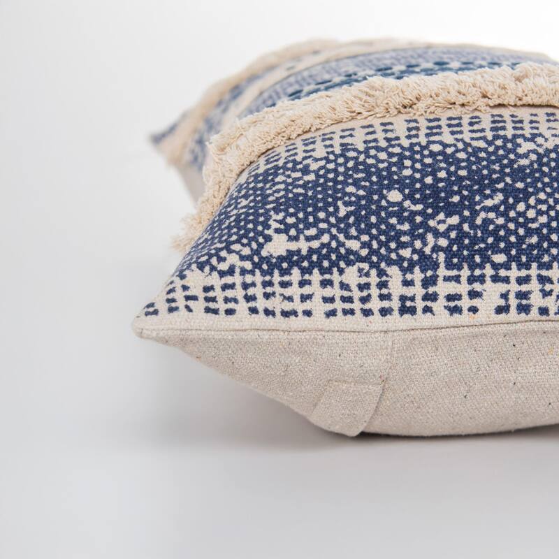 Rizzy Home Striped Textured Embroidered Throw Pillow