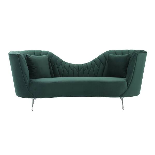 Shop Eva Velvet Upholstered Sofa On Sale Overstock 16915041