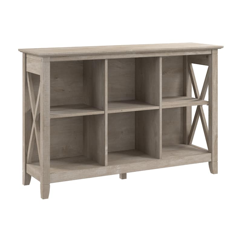 Bush Furniture Key West 6 Cube Bookcase with Adjustable Shelves