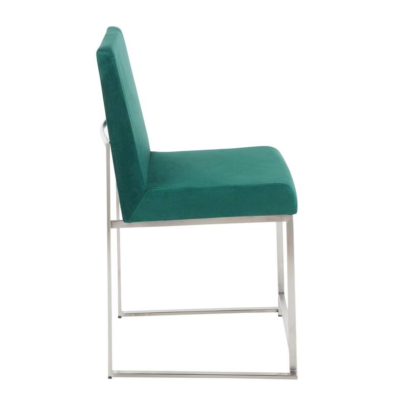 Silver Orchid Forrest High Back Stainless Steel Dining Chair (Set of 2)